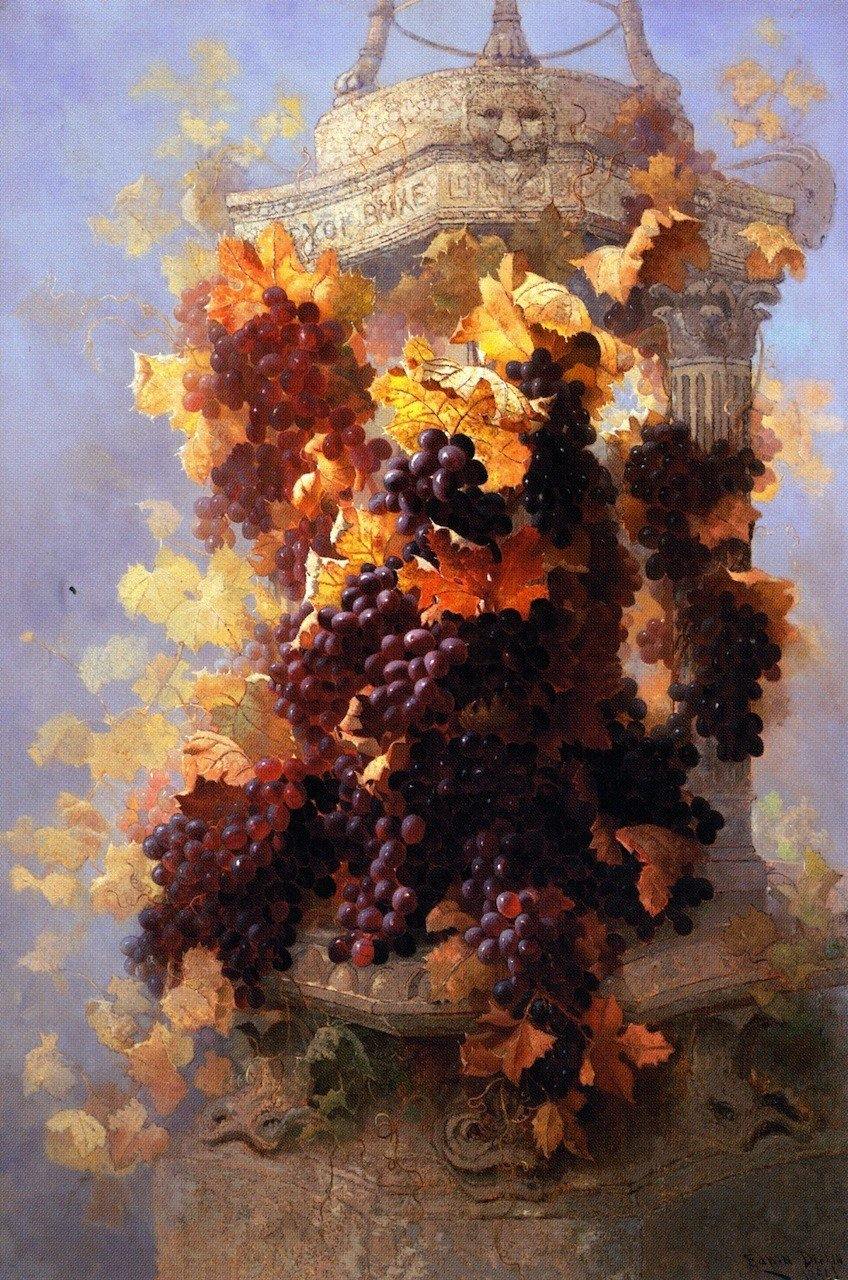 pintura Uvas Y Arquitectura - Edwin Deakin