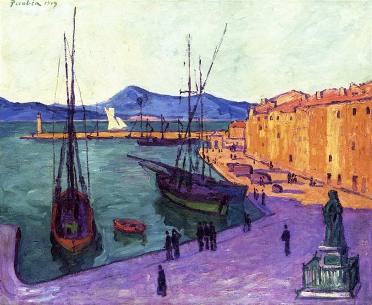 Portul Saint -Tropez - Efect de noapte - 1909