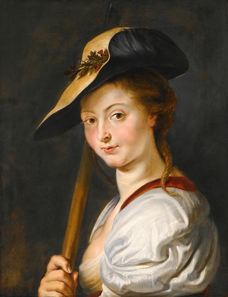 Portrait d'une dame peut-être Isabella Brant en tant que pasteur