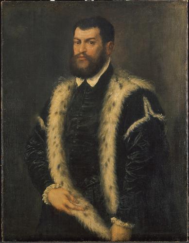 Portret mężczyzny z płaszczem zbiorów - 1560