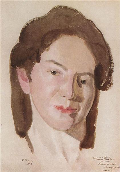 Retrato de A. Ostroumova-Lebedeva - 1909