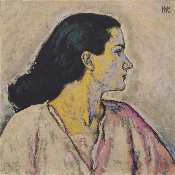 Portrét profilové ženy - 1912