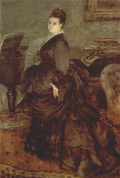 Portræt af en kvinde (Mme. Georges Hartmann) - 1874