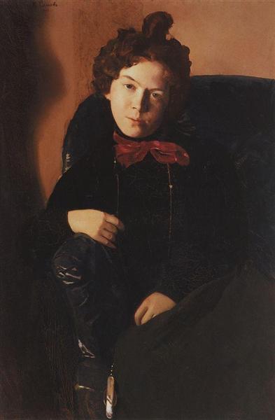 Portræt af Anna Ostroumova -Lebedeva - 1901