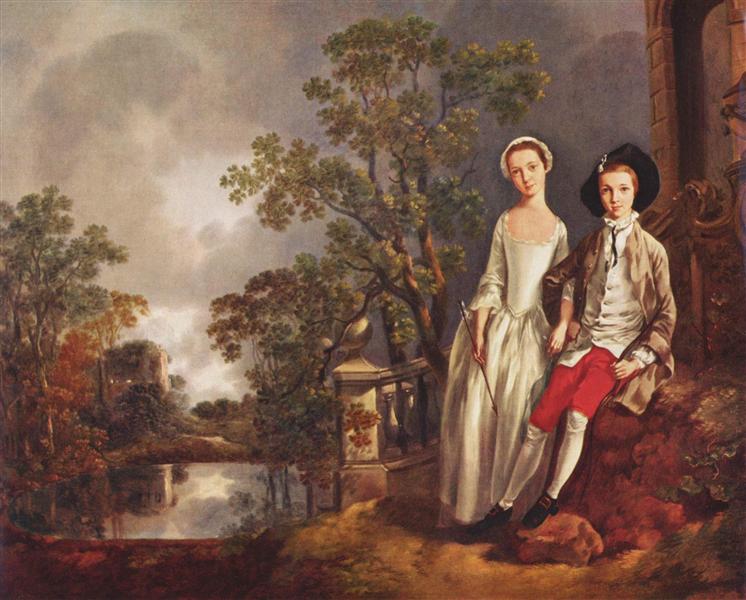 Heneage Lloyd Portrait e sua sorella - Lucy - 1750