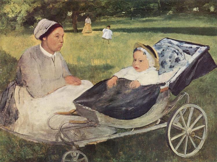 Henri Valpinçon'un mürebbiye olan bir çocukken portresi - 1870