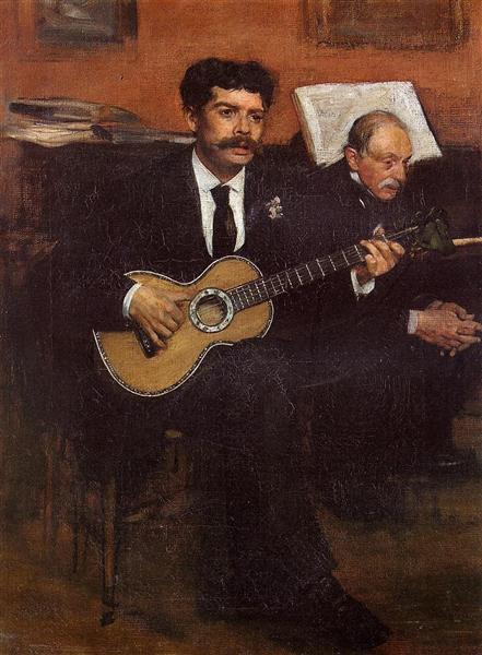 Lorenzo Pagan Portresi - İspanyol Tenor - ve Auguste Degas - Sanatçının Babası - 1872