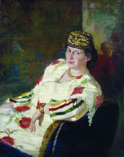 Porträtt av Mara Konstantinovna Oliv - 1906