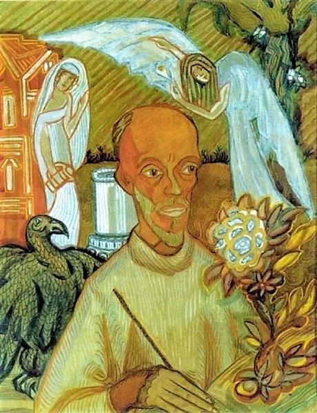 Ni kulbin portret. Cartoon. - 1914