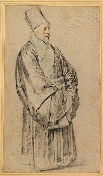 Portrait de Nicolas Trigault en costume chinois