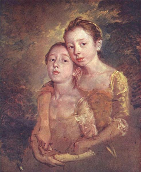 Porträtt av konstnärens dotter med en katt - 1759
