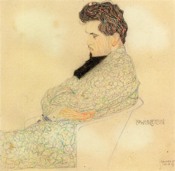 Portret van componist Arthur Lowenstein - 1909