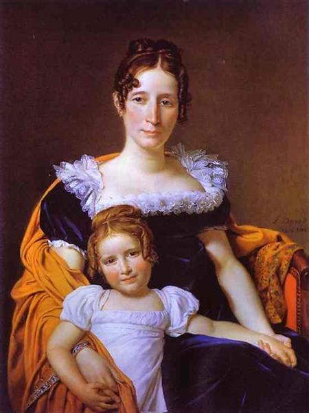 Porträt der Gräfin Vilain XIIII und ihrer Tochter - 1816