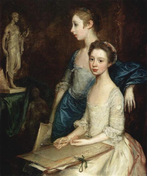 Molly och Peggy Portrait - 1760
