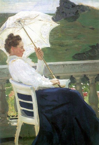 Porträtt av författaren NB Nordman -Severova - 1905