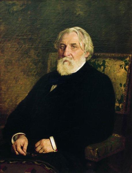 Porträtt av författaren Ivan Sergeyevich Turgenev - 1874