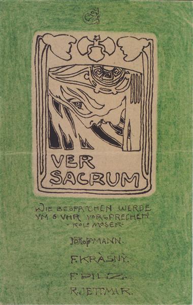 Postcal to Carl Moll - viz Sacrum - 1897