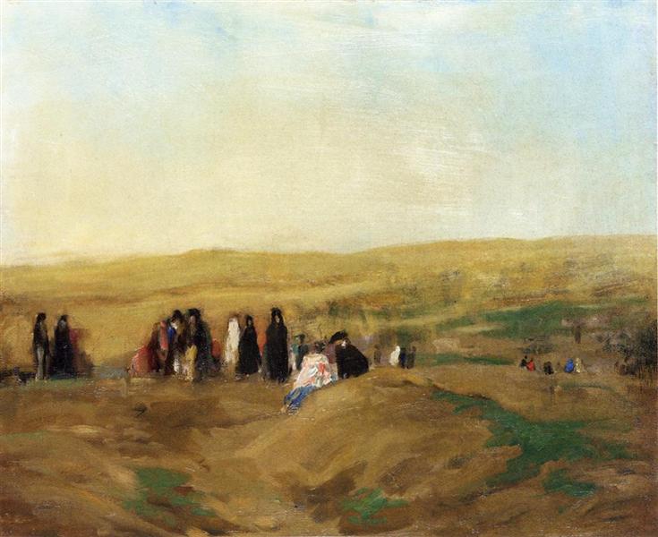 Procession i Spanien (også kendt som spansk landskab med figurer) - 1906