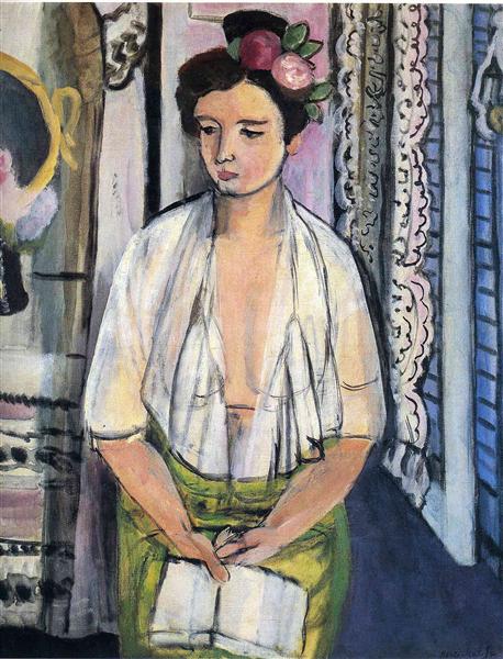 Reader on black background 1918