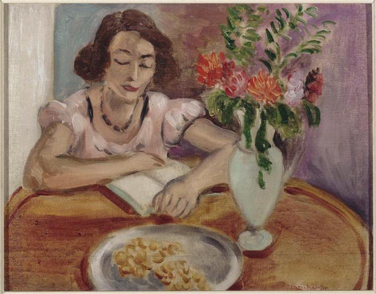 Dívka čtení 1922