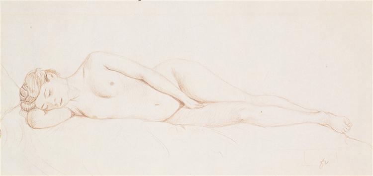 Femme allongée nue - 1905