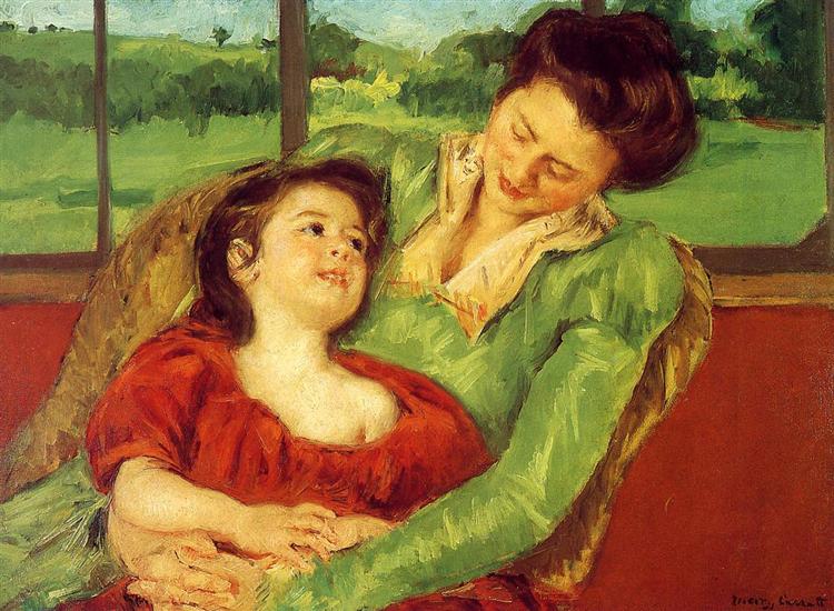Reine Lefebre a Margot před oknem - 1902