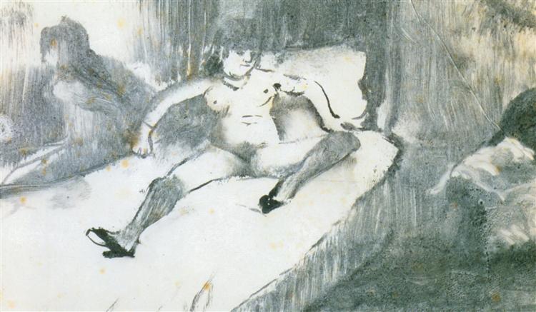 Lepää sängyssä - 1877
