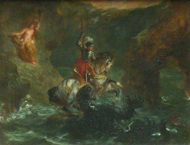 San Jorge Ejderha Dövüşüyor - Perseus Freeing Andromeda - 1847