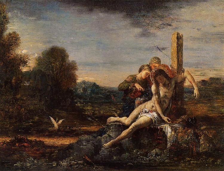 San Sebastián Atendido Por Mujeres Santas - 1869