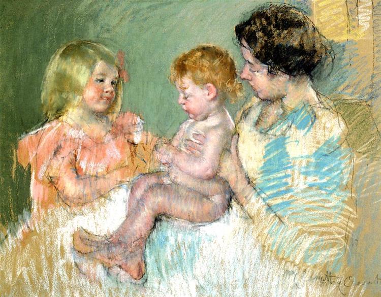 Sara e sua mãe com o bebê - 1901
