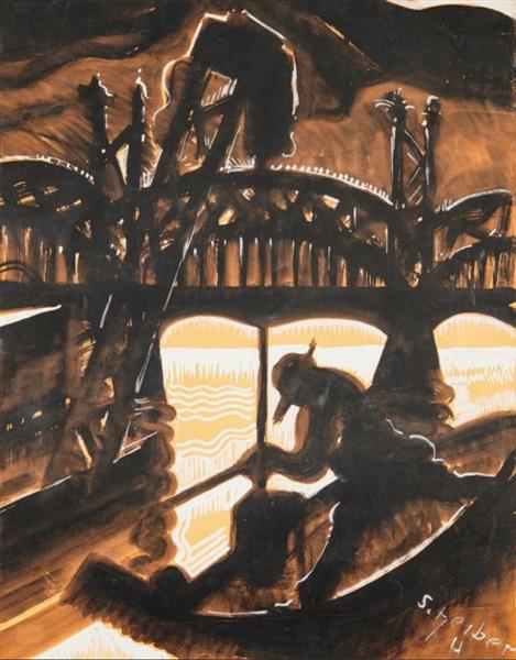 CsonakázoGouache -Papir -59.5x47.5cm