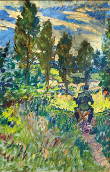 Fest? Szabadban - Olaj - Papirlemez - 68x44.5cm