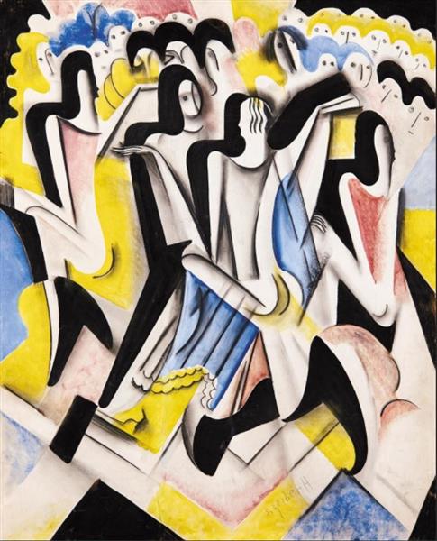 Táncolók 1930 Körül - Gouache - Papel - 66,5X52,5Cm