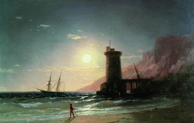 Paisagem marinha com Luna - 1849