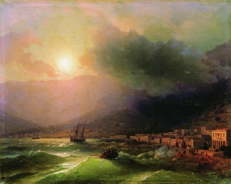 Ville côtière Yalta View - 1866