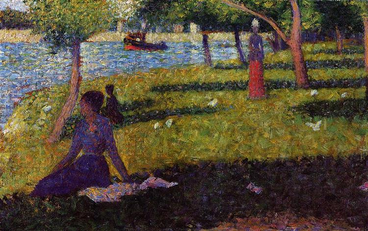 Femme assise et debout - 1884
