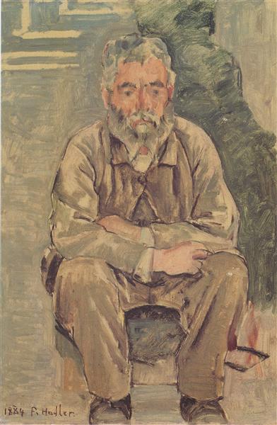 Sitzen bärtiger Mann - 1884