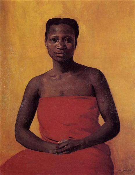 Sedět černošská žena - Front View - 1911