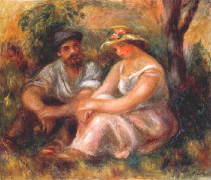 Sedící pár - 1912