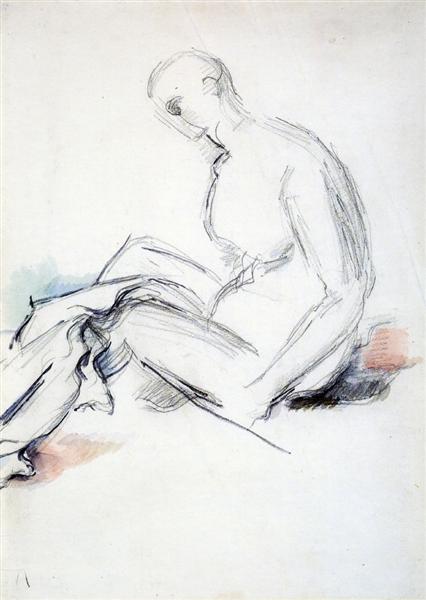Siddende nøgen - 1885