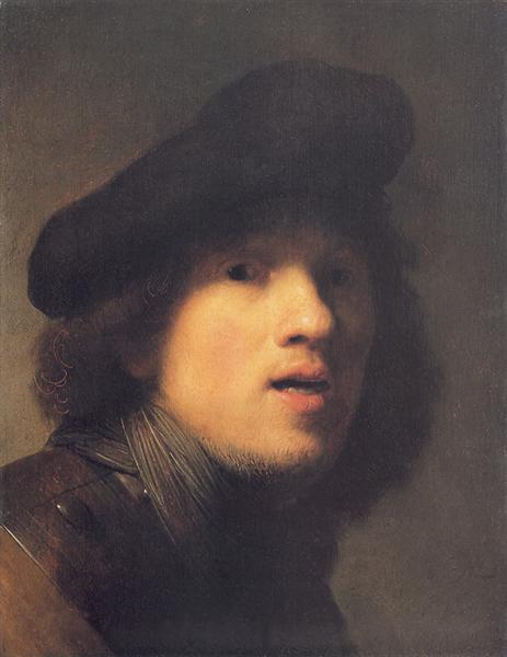 Self -Portrait s Gorjalem a Beretem - 1629