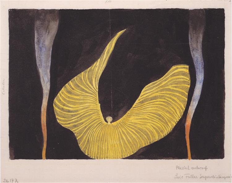 Serpentine -tanssija. LOIS FULLER -julismissuunnittelu. - 1902