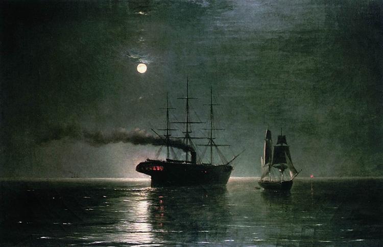 Båter i den stille natten - 1888