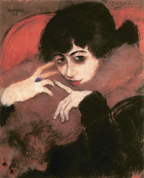 Chica Temblorosa Con Un Anillo Azul