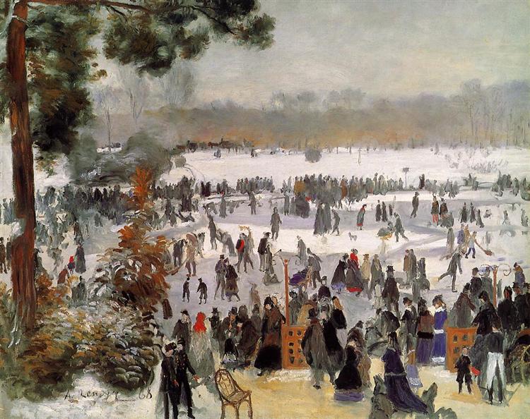 Łyżwiarze w Bois de Boulogne - 1868