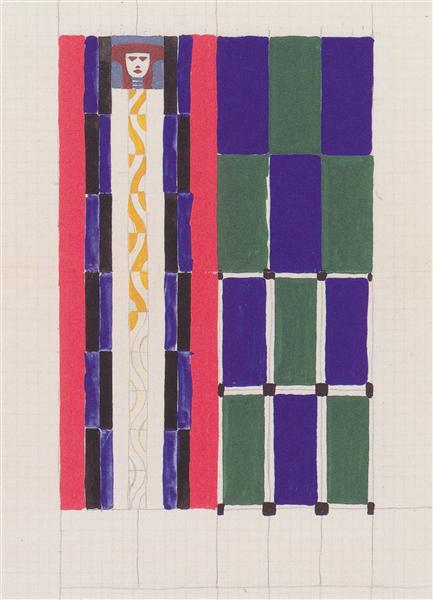 Sketch voor een poster van de Wenen Workshop - 1904