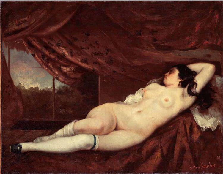 Spící nahá žena - 1862