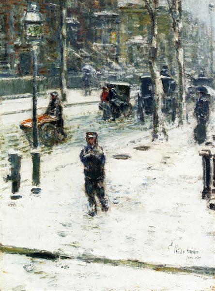 Tempête de neige - Fifth Avenue - 1907