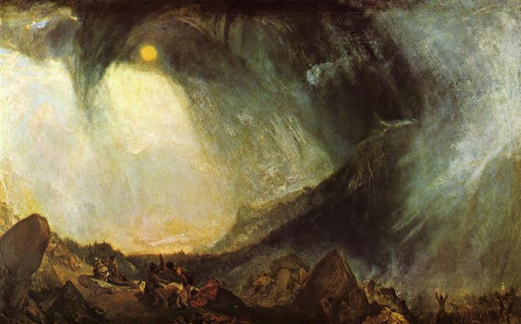 Tempestade de neve - Aníbal e seu exército cruzando os Alpes - 1812
