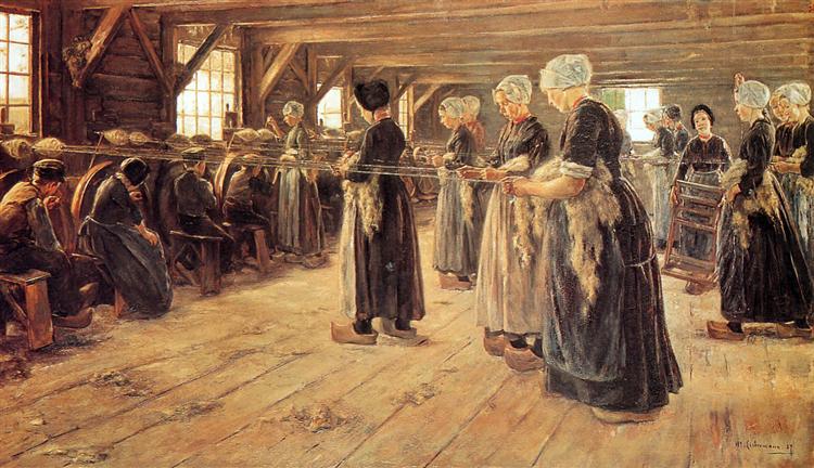 Atelier de spinning Laren - 1889